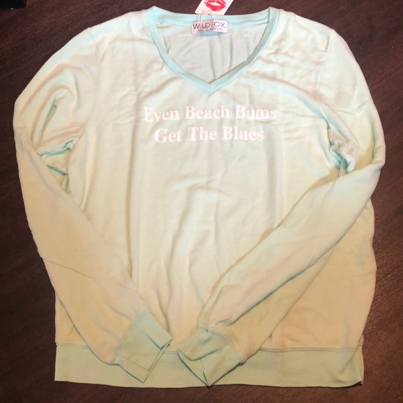 HP🎉NWT Wildfox Beach Bums baggy sweatshirt, L - Picture 4 of 5